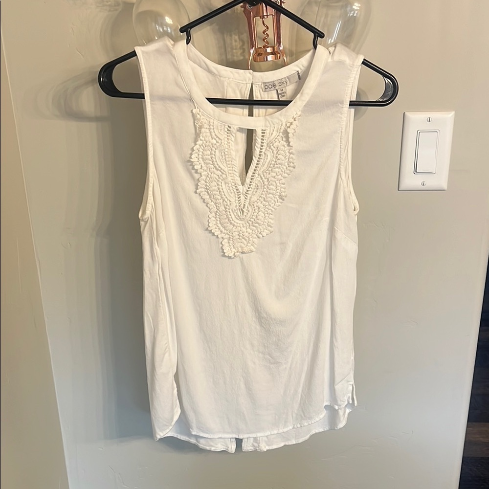 White Sleeveless Top